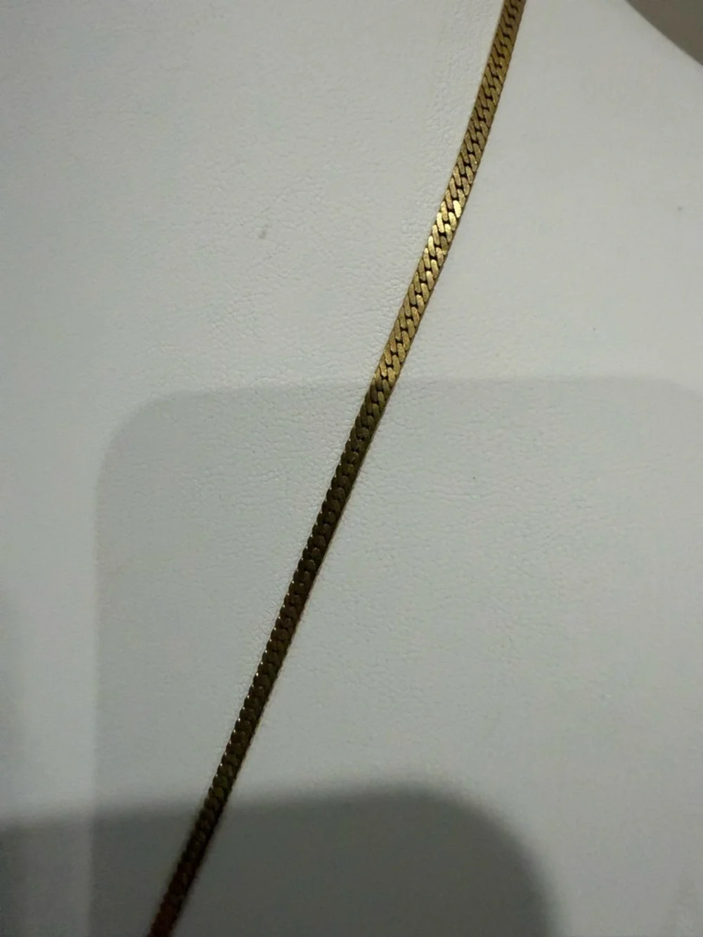 Vintage Monet Flat Chain Necklace - Gold Tone